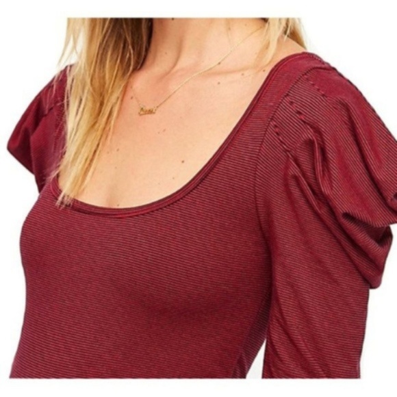 Free People Penelope Puff Sleeve Long Sleeve Tee - Picture 3 of 4